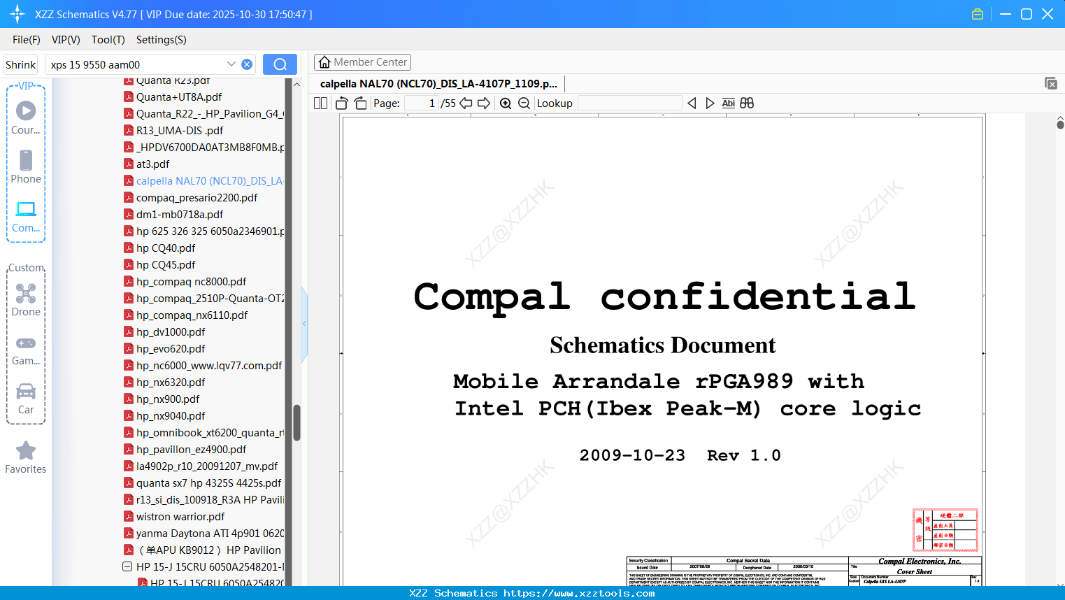 Laptop HP Calpella NAL70 (NCL70)_DIS_LA-4107P_1109